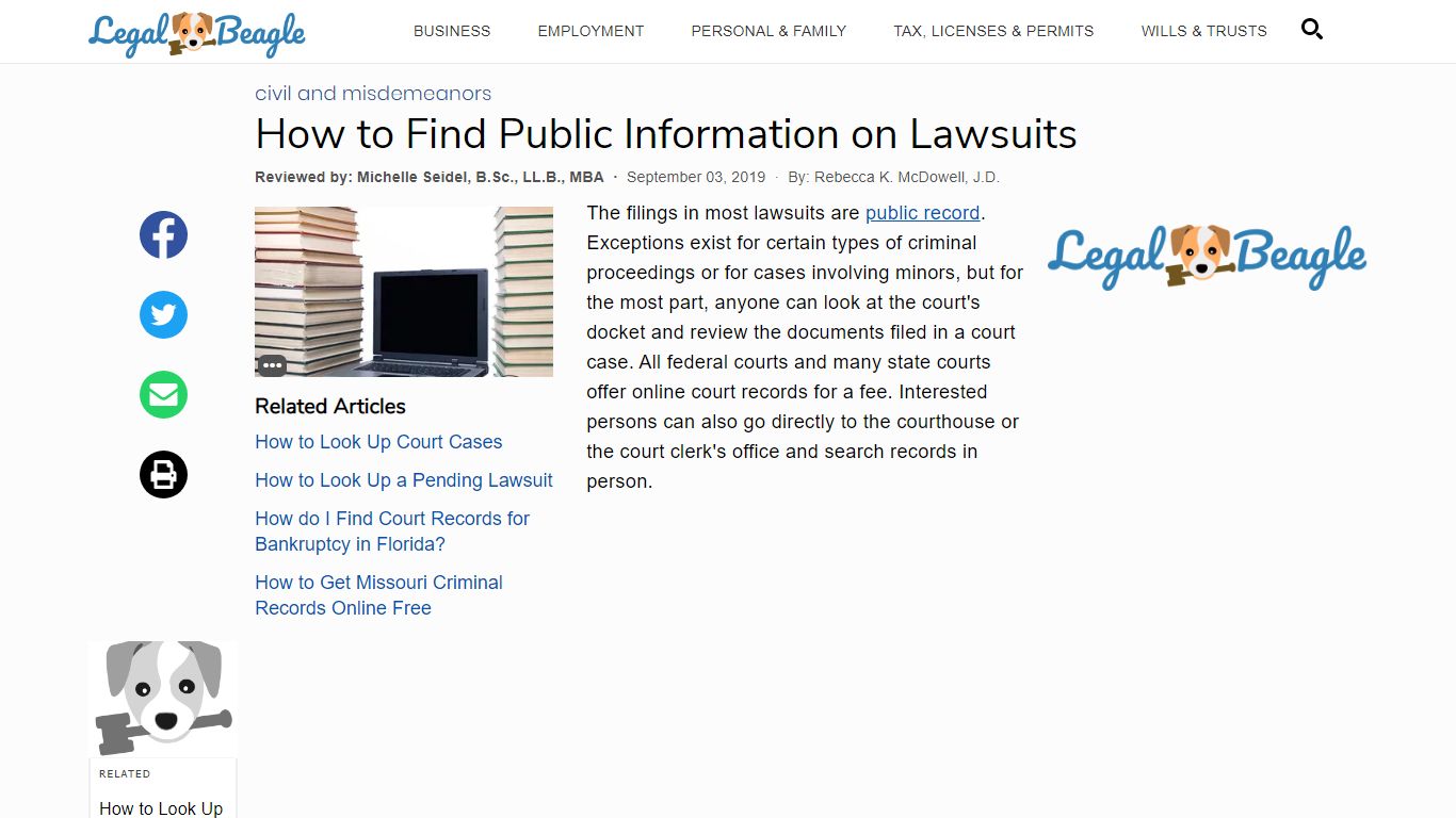 How to Find Public Information on Lawsuits | Legal Beagle